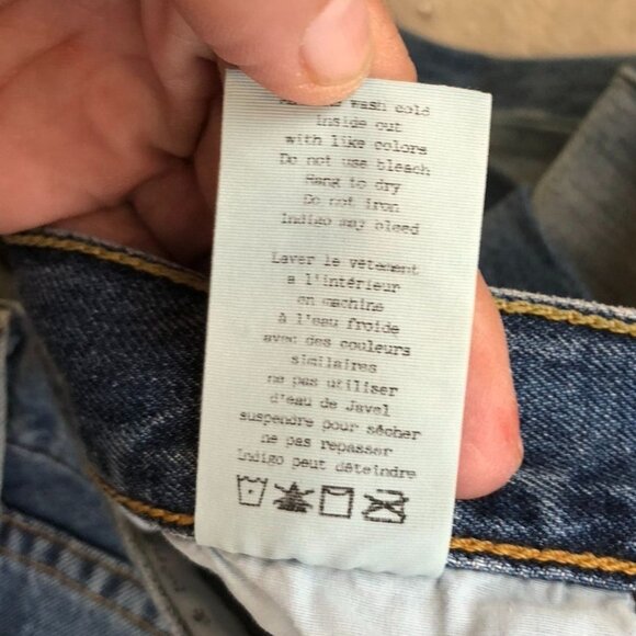 Rag & Bone Women's Jeans Size 29 Retro 70s Flare Frayed Hem Cropped Casual Blue - Picture 12 of 16